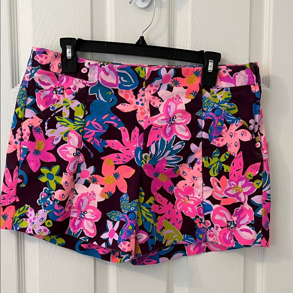 Lilly Pulitzer Vibrant Floral High Waist Shorts